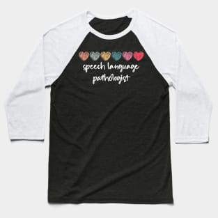 Speech Therapy Rainbow Speech Language Pathologist Therapist Baseball T-Shirt